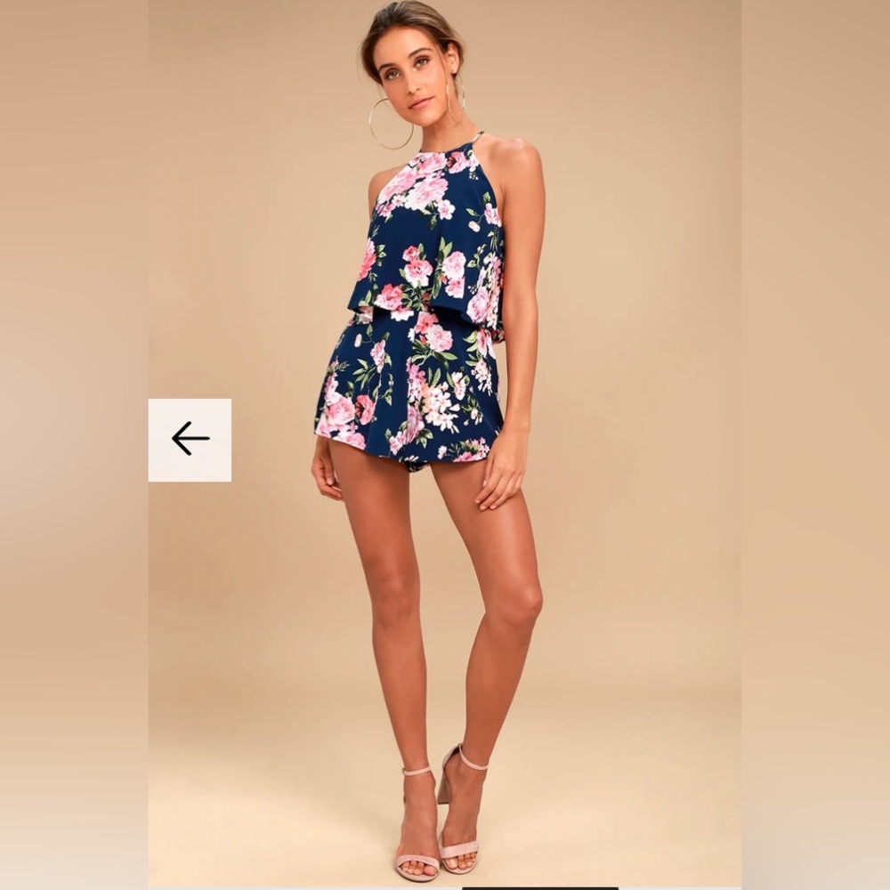 Lulu’s| In the Garden Floral Romper